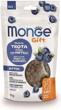Skanėstas katėms Monge Meat Minis Trout with Blueberries, žuvis, 0.05 kg