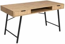 Rakstāmgalds ar atvilktnēm Akord Furniture Factory Arden, 120 cm x 50 cm, 80.5 cm, melns krās./artisan oak krās.