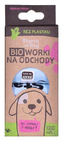 Maisiņi izkārnījumu savākšanai Starch Bag Bio 961830, 120 gab. zila krās.