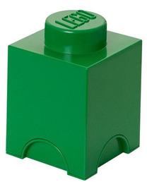Daiktadėžė LEGO® Storage Brick 1 40011734, 1.2 l, žalia sp., 12.5 x 12.5 x 18 cm
