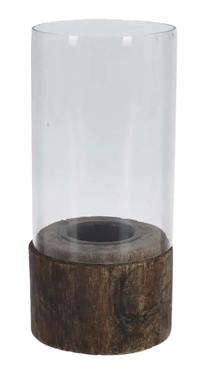 Подсвечник Mondex Tea Light, стекло, Ø 9 см, 19 см, прозрачный цв./коричневый цв.