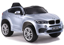 Детский электромобиль Lean Toys BMW X6, серебристый цв.