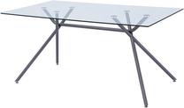Stalas, skaidri sp./pilka sp., 160 cm x 90 cm x 75 cm