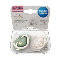 Набор пустышек Canpol Babies Light Touch Goose, 6+ мес., белый цв./зеленый цв.