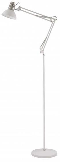 Põrandalamp GTV Artemia 2409, 40 W, E27, valge v./kroom v.