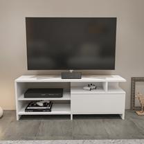 TV galds Kalune Design Pulaski, balta krās., 29.9 cm x 120 cm x 45.6 cm