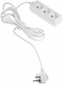 Buitinis ilgintuvas AWTools AW24620, 3 x 1 mm², 1.5 m, IP20, 3 lizdų, balta sp.
