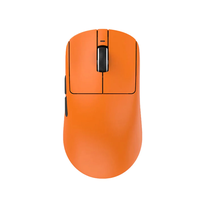 Bezvadu spēļu pele VXE Dragonfly R1 Pro Max Wireless VXE-R1-PRO-MAX-ORANGE, 2.4 ghz / bluetooth / usb, oranža krās.