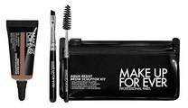 Antakių kremas, rinkinys Make Up For Ever Aqua Resist Brow Sculptor, tamsiai ruda sp. 50