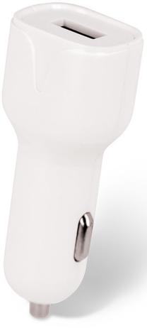 Automobilinis įkroviklis Setty, USB/Apple Lightning, 100 cm, balta sp.