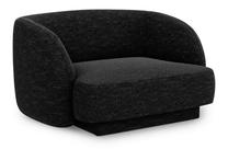 Krėslas Micadoni Home Miley, juoda sp., 85 cm x 109 cm x 74 cm