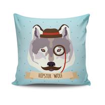 Dekoratyvinės pagalvėlės užvalkalas Mioli Decor NKRLNT-087, mėlyna sp./balta sp., 43 cm x 43 cm
