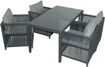Lauko baldų komplektas Floriane Garden Mana 2, pilka sp., 1-4 vietų