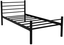 Lova viengulė Kalune Design K10, 100 x 200 cm, juoda sp., be čiužinio, su grotelėmis