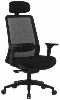 Töötool Home4you Santo 18422, 65 x 65 x 115 - 125 cm, must v.