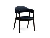 Kėdžių rinkinys Cosmopolitan Design Adra Velvet, matinė, mėlyna sp./riešuto sp., 59 cm x 56 cm x 77 cm, 2 vnt.