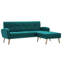 Kampinė sofa VLX L-Shaped 246999, žalia sp., 136 x 186 cm x 79 cm