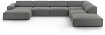 Kampinė sofa Micadoni Home Jodie Panoramic 7 Seats, šviesiai pilka sp., dešininė, 364 x 262 cm x 70 cm