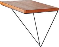 Sieninė lentyna Kalune Design WR037, juoda sp./riešuto sp., 33 cm x 28 cm x 33 cm