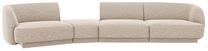 Modulinė sofa Micadoni Miley Haga30, rusva sp., kairinė, 320 x 128 cm x 70 cm