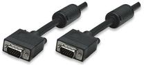 Vads Manhattan VGA to VGA VGA Male, VGA male, 10 m, melna krās.
