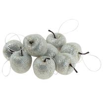 Eglutės žaisliukų rinkinys Apples, sidabro sp., 5 cm, plastikas, 9 vnt.