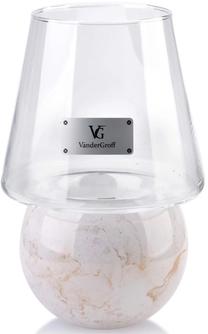 Žvakė, aromatinė VanderGroff Cristie Mini Marble, 48 h, aukso sp./balta sp.