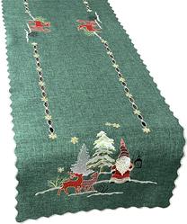 Ziemassvētku galda celiņš taisnstūrveida OSD02-3, zaļa krās., 40 x 85 cm