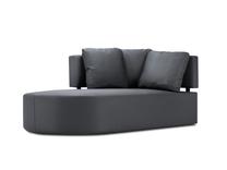 Lauko sofa Calme Jardin Barts CAL_CHL_102_F1_BARTS2, tamsiai pilka sp., kairinė, 102 cm x 190 cm x 85 cm