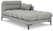 Sofa Micadoni Home Mamaia Chaise Longue, šviesiai pilka sp., dešininė, 185 x 102 cm x 75 cm