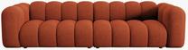 Modulinė sofa Micadoni Lupine Chenille, oranžinė sp., 288 x 87 cm x 70 cm