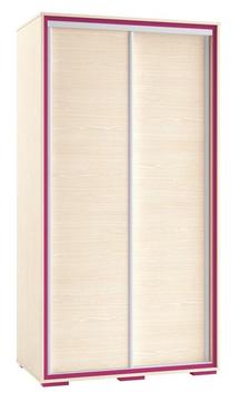 Spinta ML Meble Bonti 02, pelenų sp./violetinė sp., 110 cm x 66 cm x 211 cm