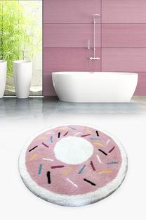 Vonios grindų kilimėlis Foutastic Donut 510CHL1168, balta sp./rožinė sp./įvairių spalvų, 90 cm x 90 cm