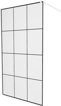 Dušo sienelė Mexen Kioto Walk-In, 100 cm x 200 cm, balta sp./grūdintas