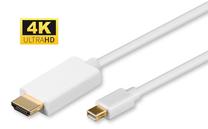 Kabelis MicroConnect MDPHDMI3-4K Mini DisplayPort, HDMI, 3 m, balta krās.