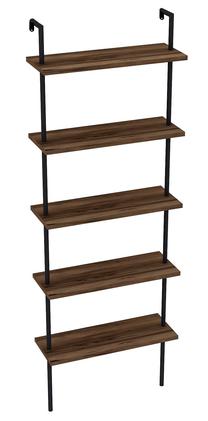 Pastatoma lentyna Kalune Design Teos 550ARN1647, juoda sp./riešuto sp., 165 cm x 60 cm x 22 cm