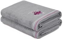 Vannas dvieļu komplekts Beverly Hills Polo Club Bath Towel Set 401, pelēka krās., 140 cm x 70 cm, 2 gab.