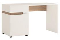 Rašomasis stalas su spintele Meble Wojcik Linate 80, 125 cm x 62 cm, 72.8 cm, ąžuolo sp./balta sp.