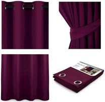 Blackout aizkari AmeliaHome Blackout, violeta krās., 140 cm x 270 cm