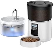 Automatinė šėrykla Rojeco Button, 3 l, 19 cm x 18.8 cm x 29 cm, 2 vnt., balta sp./juoda sp.