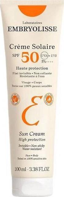 Kremas įdegio priežiūrai kūnui Embryolisse Creme Solaire SPF50, 100 ml
