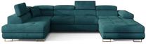 Kampinė sofa Rodrigo Kronos 19, tamsiai žalia sp., dešininė, 202 x 345 cm x 90 cm