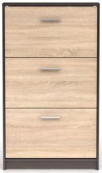 Batų dėžė Nepo Plus SFB3K-WE/DSO, ąžuolo/ruda, 70 cm x 17.5 cm x 120 cm