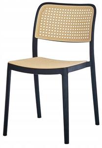 Lauko kėdė Rafio, juoda sp./rusva sp., 55 cm x 47 cm x 82 cm