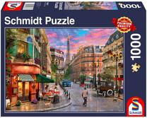 Dėlionė Schmidt Street To The Eiffel Tower 108410, 49.3 cm x 69.3 cm, 1000 vnt., įvairių spalvų