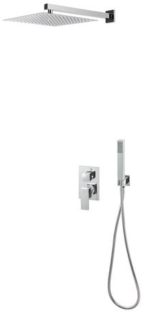 Iebūvējams dušas komplekts VLX Stainless Steel Shower System, sudraba krās.