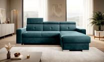 Kampinė sofa Fresia Lukso 39, tamsiai žalia sp., dešininė, 176 x 247 cm x 104 cm