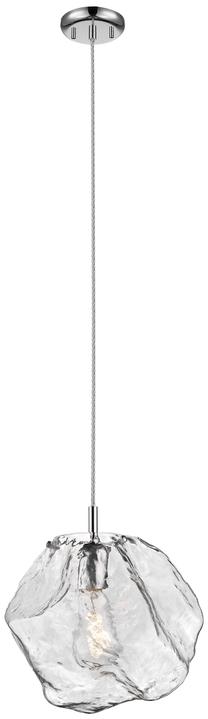 Valgusti rippuv Zuma Line Rock P0488-01A-F4AC, E27, 1 x 40 W, läbipaistev v. / hõbe v.