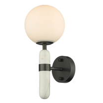 Valgusti seinale Cosmo Light La Spezia W01350BK, E14, 1 x 40 W, valge v. / valge v.