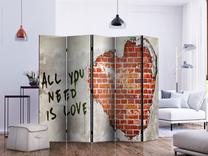 Širma Artgeist Love Is All You Need Ii Paraventtc1961_Os, įvairių spalvų, 225 cm x 172 cm